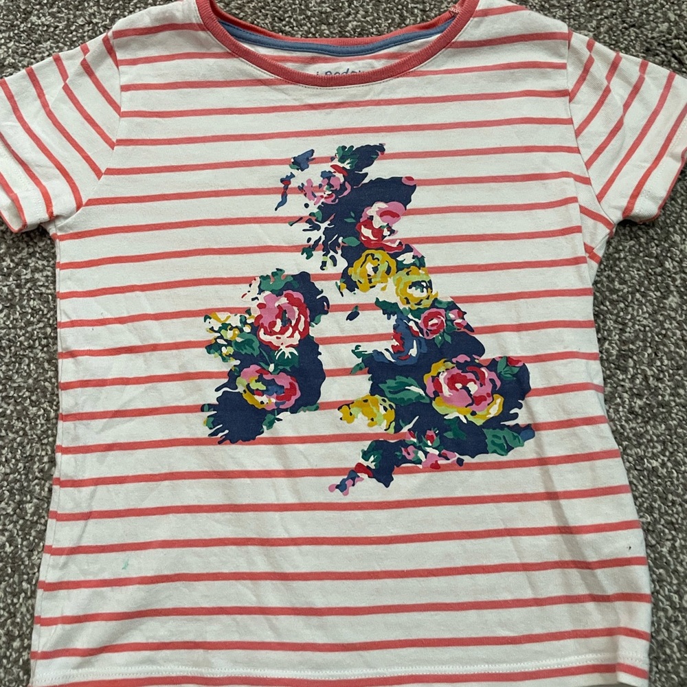 Mini Boden UK Map Graphic Tee